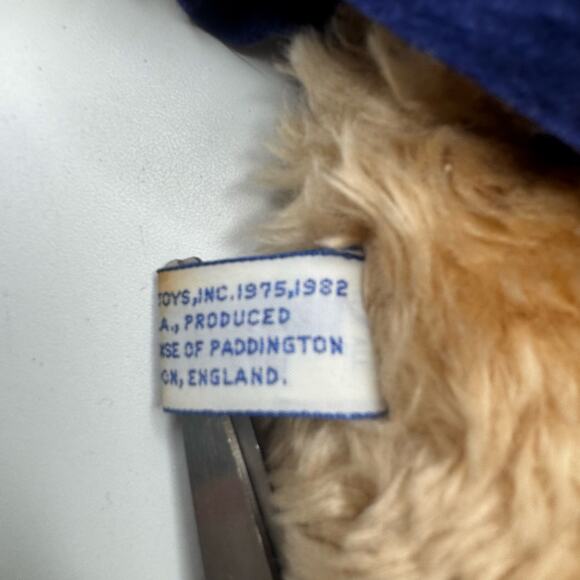 Vintage Paddington Bear 14” Plush Stuffed Animal Toy Eden 1975 1981 NO HAT - Picture 6 of 8